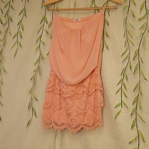 NWOT Hoity Toity Peach Strapless Summer Dress